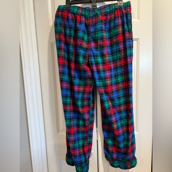 LANDS END ❤️💙 Plaid Flannel 2 Piece Pajama Set, Long Sleeve Button Down & Pants - Picture 11 of 11